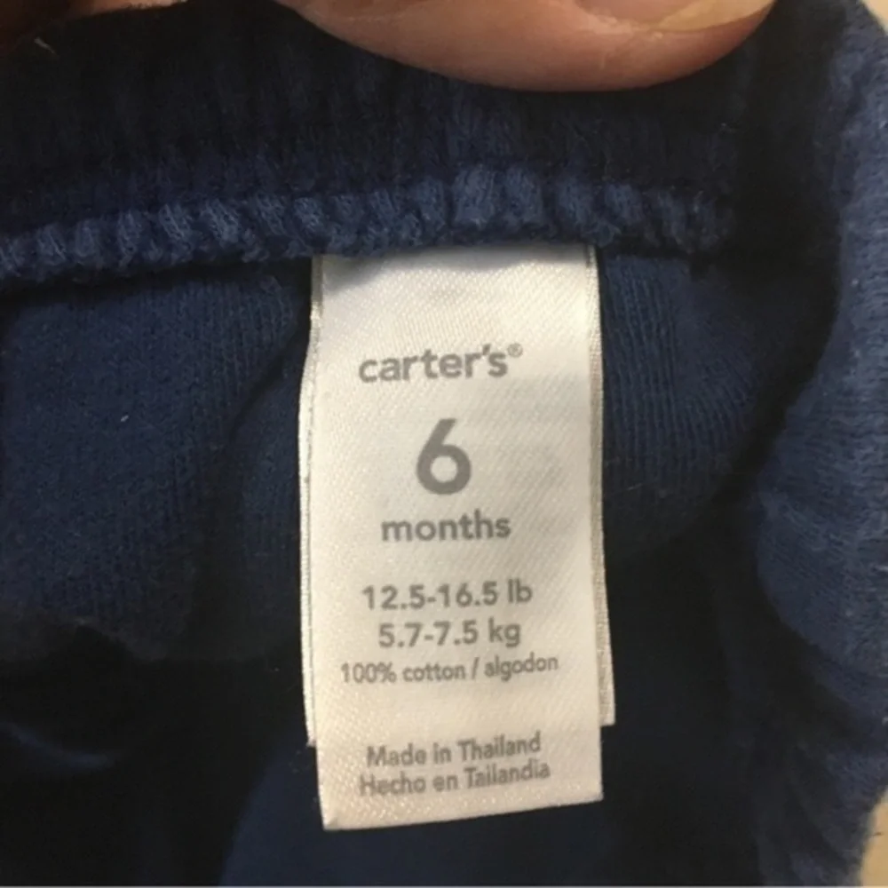 Carter’s boys size 6 months navy sweatpants